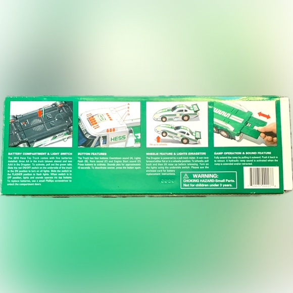 2016 HESS Traditional Christmas Toy Truck And Dragster NIB Never Played With - Picture 6 of 7